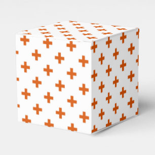 Ballotins Polka orange croise sur blanc