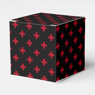 Ballotins Polka rouge croise sur noir