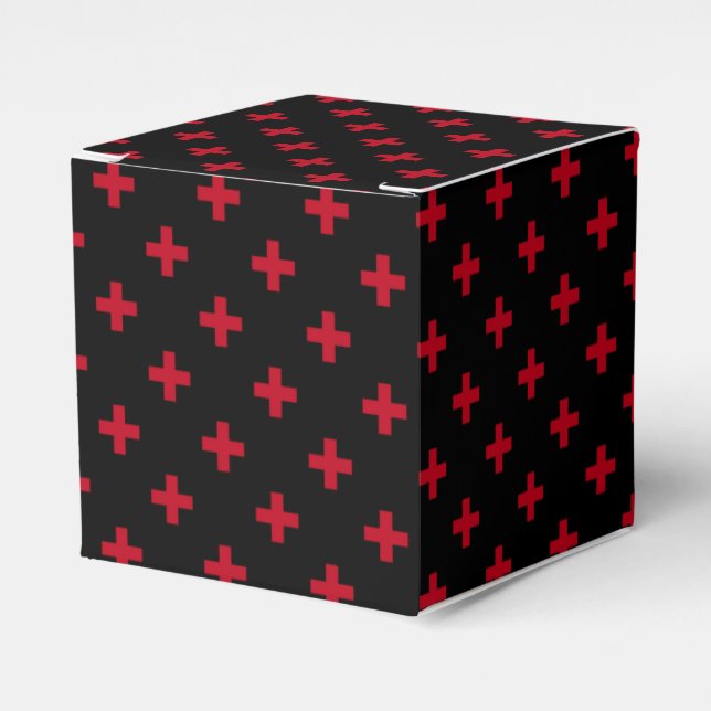 Ballotins Polka rouge croise sur noir (Verso)