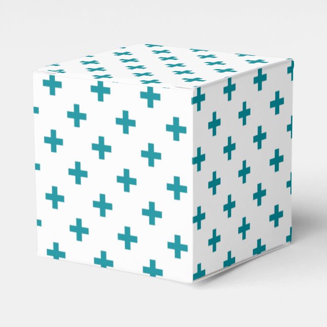 Ballotins Polka turquoise croise sur blanc (Verso)