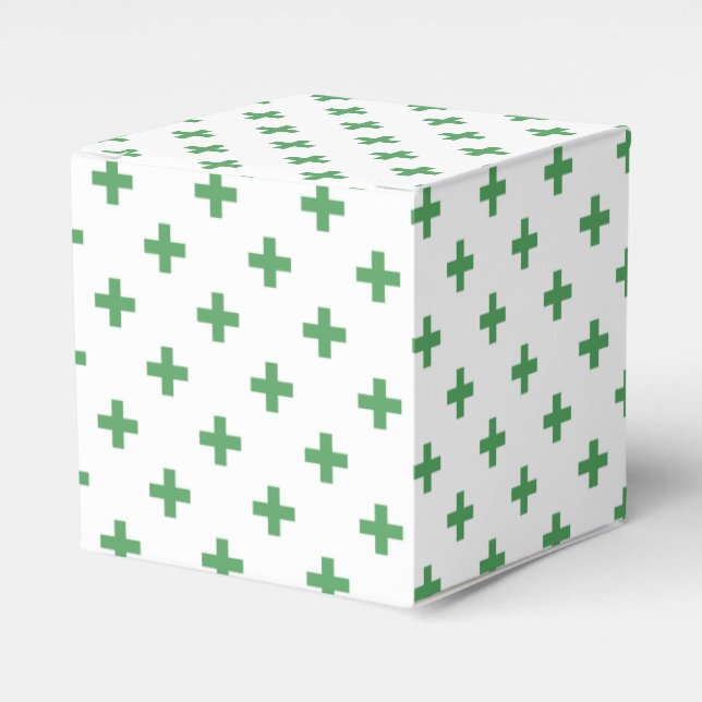 Ballotins Polka verte croise sur blanc (Verso)