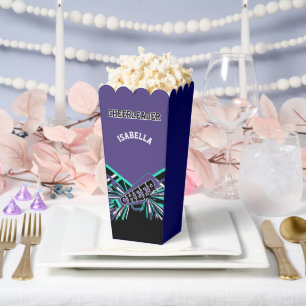 Ballotins Pom-pom girl en violet, sarcelle et noir