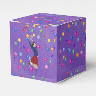 Ballotins Pom-pom girl, violet et ballons