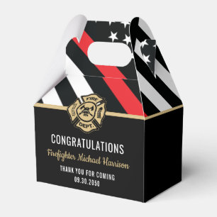 Ballotins Pompier Fire Academy Red Line Drapeau Graduation