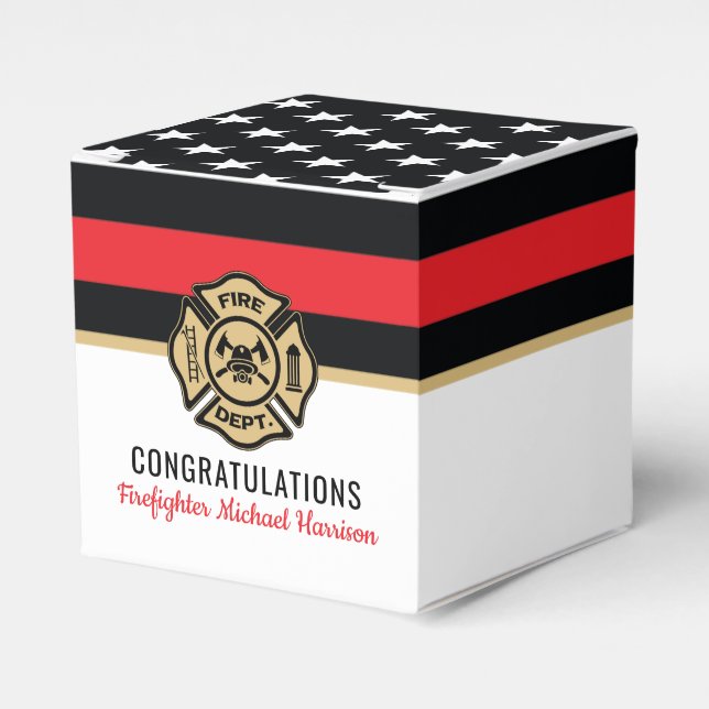 Ballotins Pompier Fire Academy Red Line Drapeau Graduation (Verso)