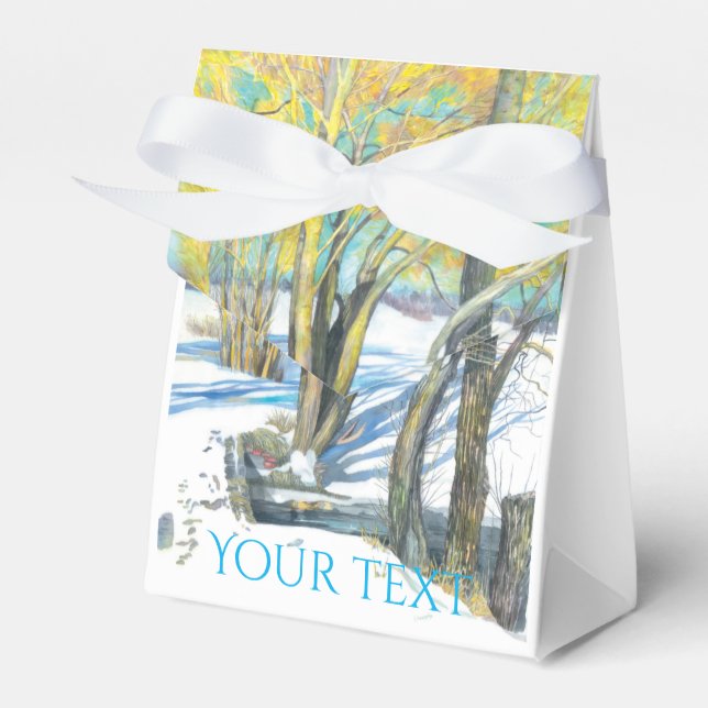 Ballotins pont en hiver Peinture Watercol (Verso)