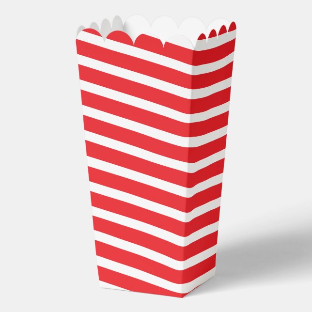 Ballotins Popcorn Classique Rayé Rouge et Blanc pour Soirée  (Verso)