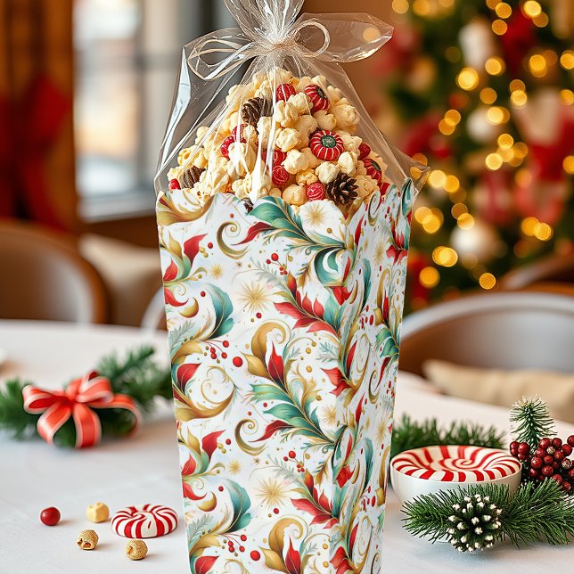 Ballotins Popcorn de Noël floral tourbillonné (Créateur téléchargé)