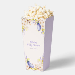 Ballotins Popcorn Fête Prénatale de Bébé Aubergine Fleur de