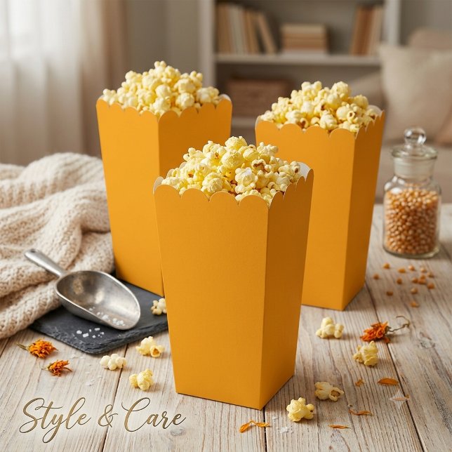 Ballotins Popcorn Simple Attrayant Orange Uni (Solid Orange Simple Attractive Popcorn Favor Boxes)