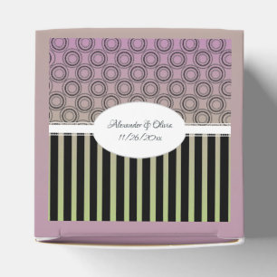 Ballotins Posh rose et vert mariage Favor Box