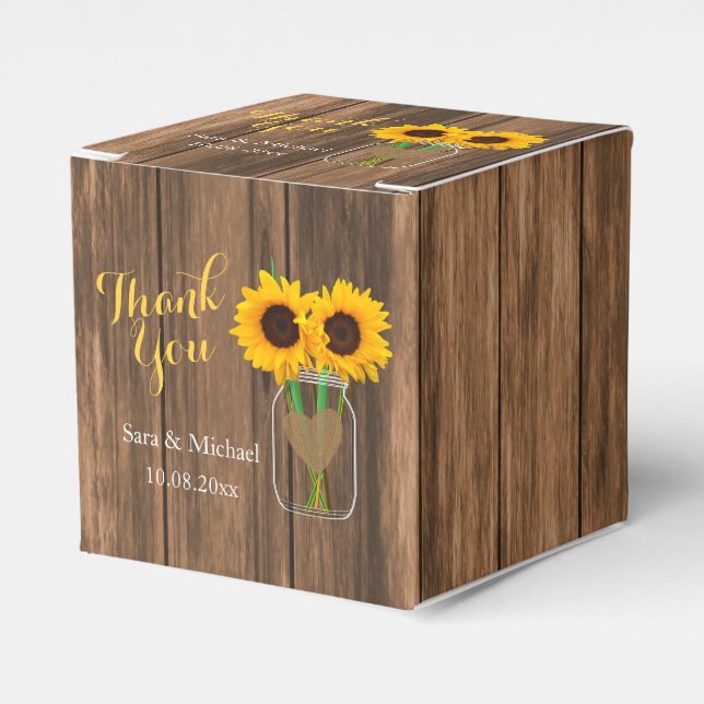 Ballotins Pot de fleurs tournesol de campagne - Merci (Verso)