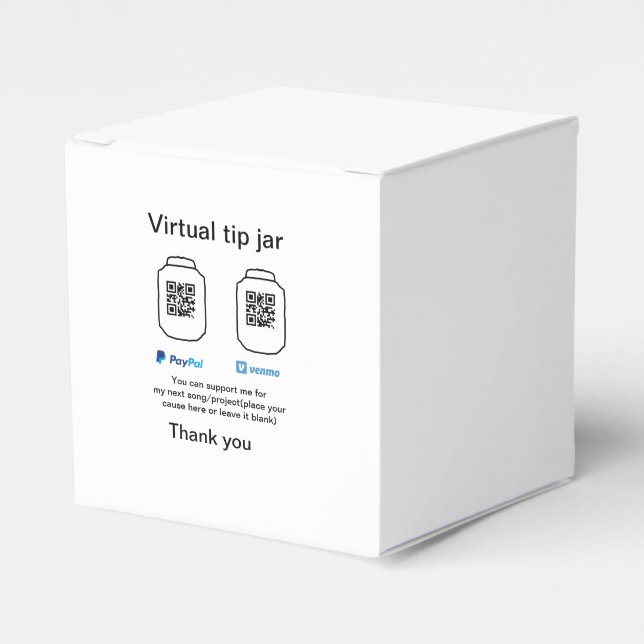 Ballotins Pot virtuel de pourboires code q r don d'argent Pa (Verso)