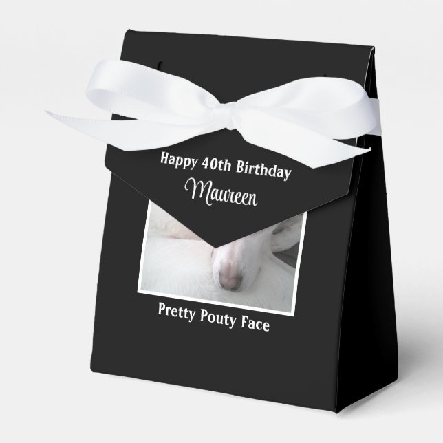 Ballotins Pouty Face mignon Chien 2 Photos 40e anniversaire  (Verso)