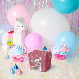 Ballotins Precious White Reindeer Red Shiny Nose Birthday 