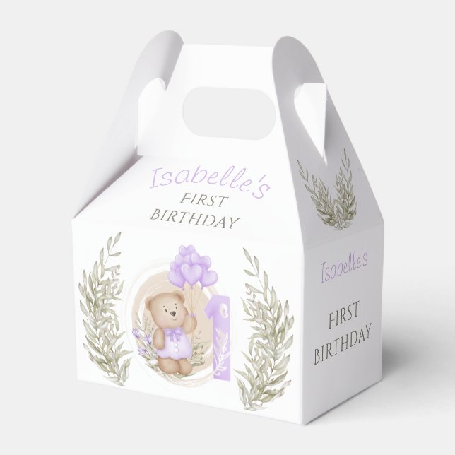 Ballotins Premier Anniversaire Mignonne Teddy Bear Ballons C (Verso)