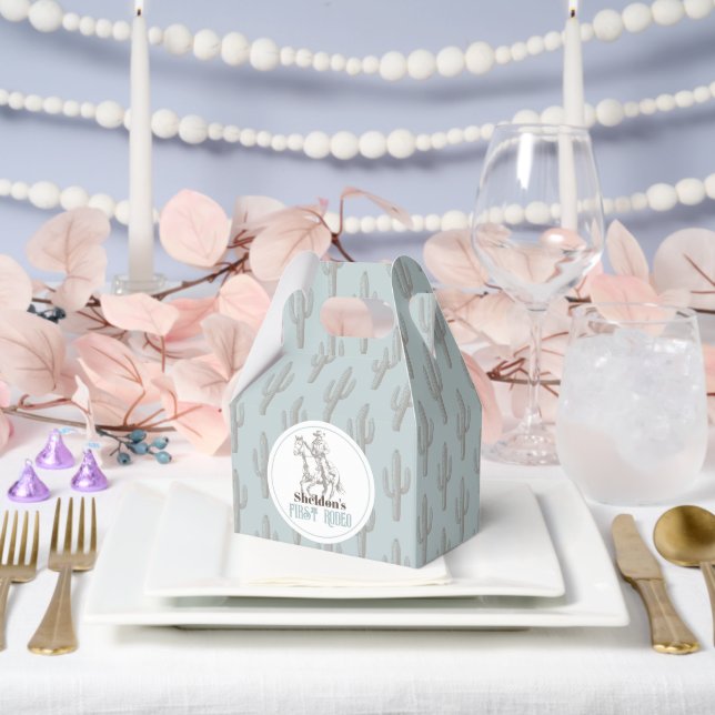 Ballotins Premier Rodeo Cowboy Western Blue 1er Anniversaire (Mariage)