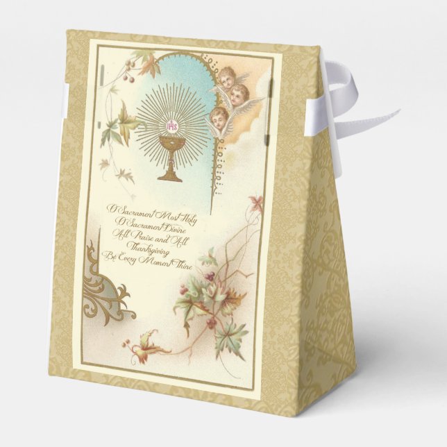 Ballotins Première Communion Vintage Eucharistie religieuse (Arrière)