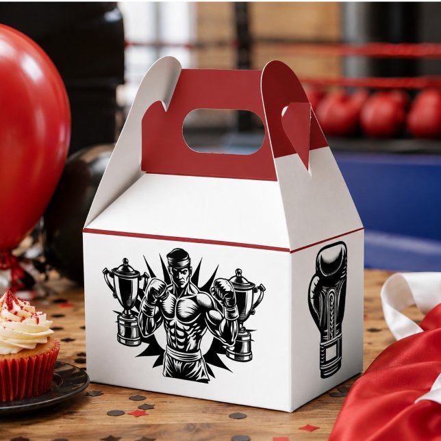 Ballotins Première Fête d'Anniversaire de Boxe Knockout (First Knockout Boxing Birthday Party Favor Boxes)