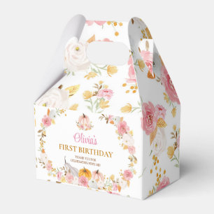 Ballotins Première fille Citrouille rose Ballotin d'annivers