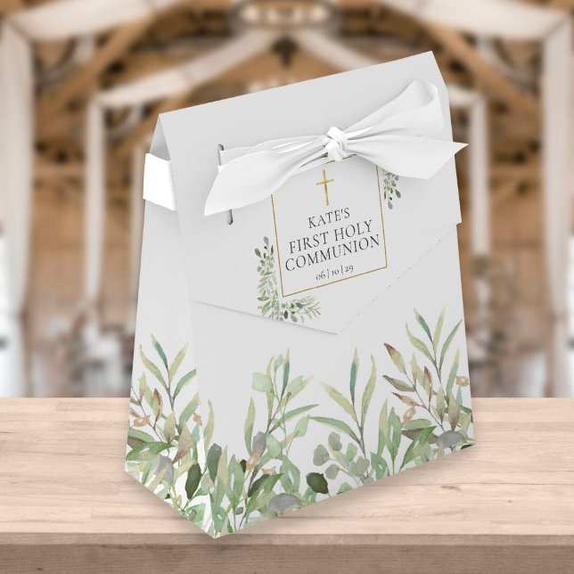 Ballotins Première Sainte Communion Élégante Végétation Foli (Créateur téléchargé)