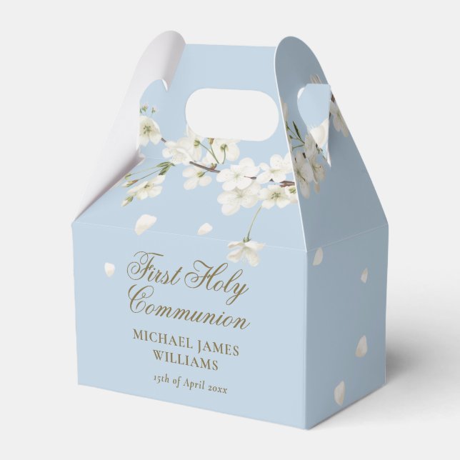 Ballotins Première Sainte Communion Fleur Blanche Fleuron Bl (Verso)