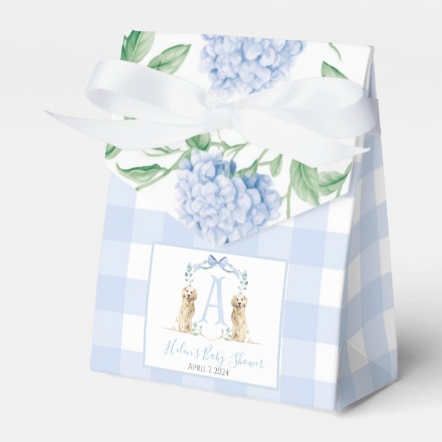 Ballotins Preppy Southern Blue Boy Baby shower Chien (Verso)