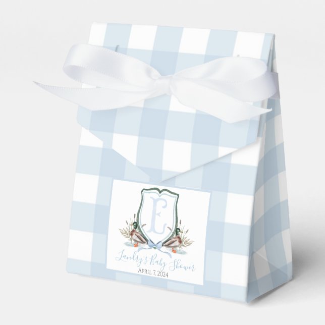 Ballotins Préppy Southern Blue Boy Duck Baby shower (Verso)