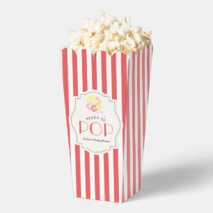 Ballotins Prêt à faire du pop Baby shower à rayures rouges P