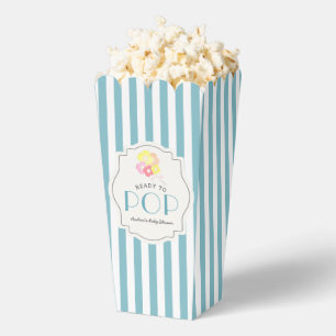 Ballotins Prêt à pop Blue Stripe Baby shower garçon Popcorn