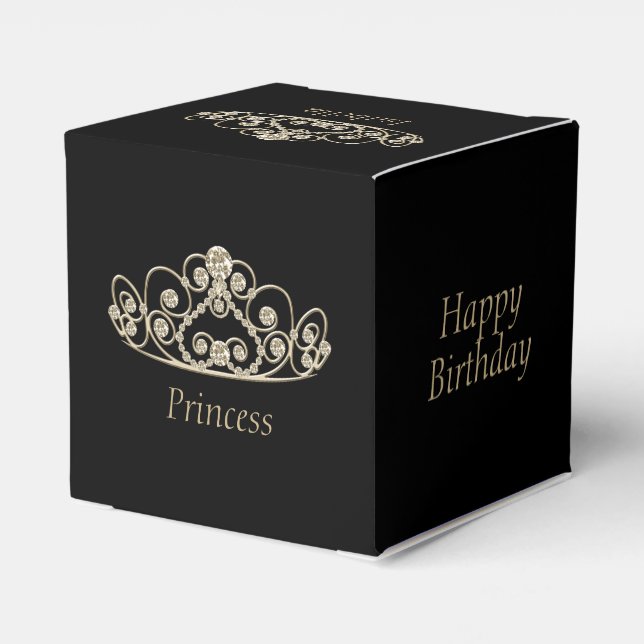 Ballotins Princess Birthday Design - Gold Tiara Crown (Arrière)