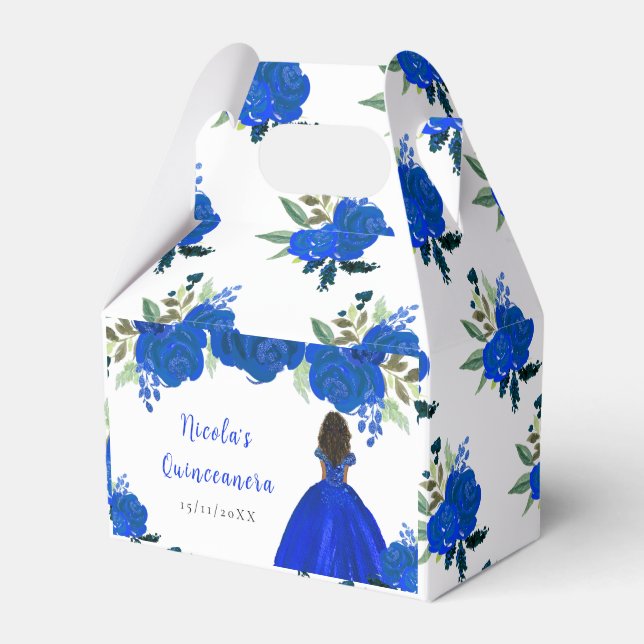 Ballotins Princesse à peau foncée Fleurs bleues de Quinceane (Verso)