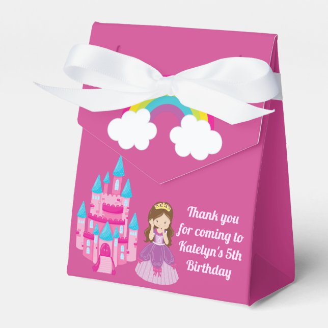 Ballotins Princesse Anniversaire Cute Custom Pink Party (Verso)