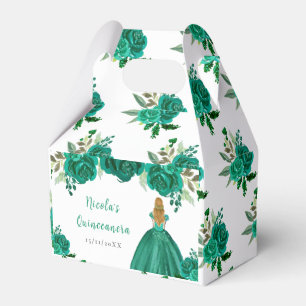 Ballotins Princesse aux Cheveux Blonds Fleur Verte Quinceane