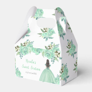 Ballotins Princesse aux Cheveux Bruns Fleur Mint Florale Dou