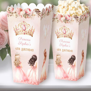 Ballotins Princesse Couronne Rose Or Floral Anniversaire Pop