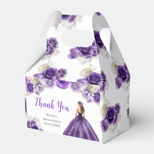 Ballotins Princesse en robe violette Quinceanera Merci