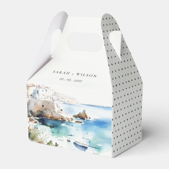 Ballotins Puglia, Italy Watercolor Landscape Wedding (Verso)