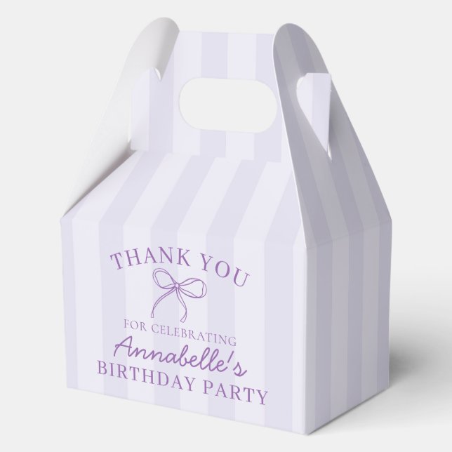 Ballotins Purple Coquette Bow Pastel Anniversaire de fête De (Recto)