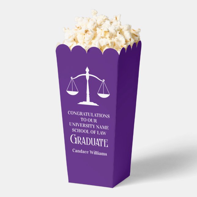 Ballotins Purple Law School Custom Graduation Party Popcorn (Sauté)