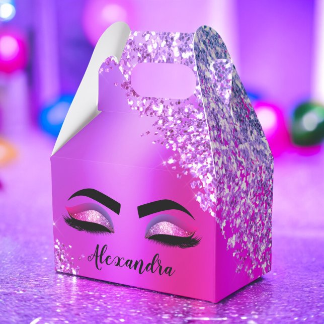 Ballotins Purple Pink Monogram Glitter Eyelashes (Créateur téléchargé)
