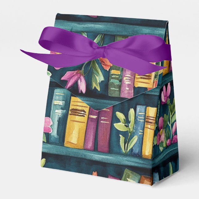 Ballotins Purple, Yellow and Blue Books with Flowers  (Verso)