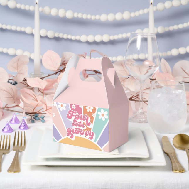 Ballotins Quatre Jour Super Sunshine Rainbow Daisy Retro (Mariage)