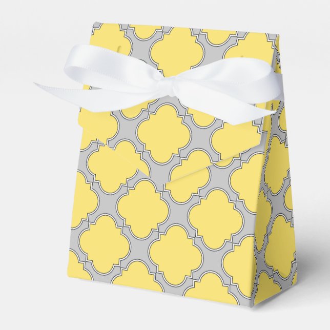 Ballotins Quatrefoil jaune et gris (Verso)
