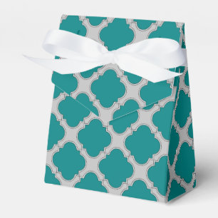 Ballotins Quatrefoil turquoise et gris