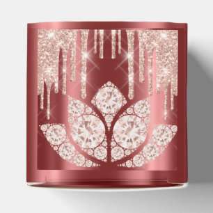 Ballotins Quinceañeras Douce 16e Rose nuptiale Bourgogne