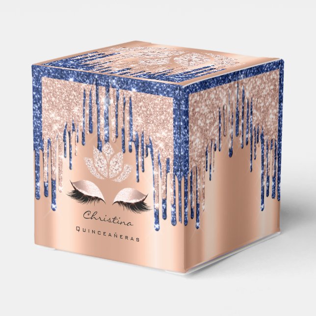 Ballotins Quinceañeras Sweet 16e Rose de la nuptiale Drip Bl (Arrière)