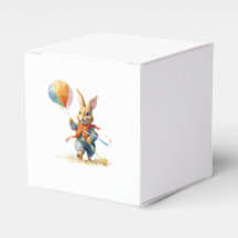 RABBIT WITH BALLOONS Throw Pillow Favor Boxes