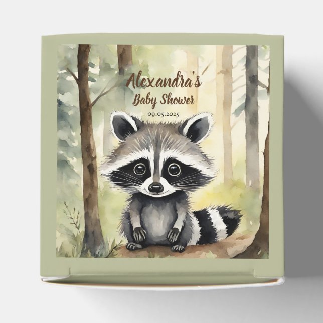 Ballotins Raccoon Baby Baby shower neutre (Haut)