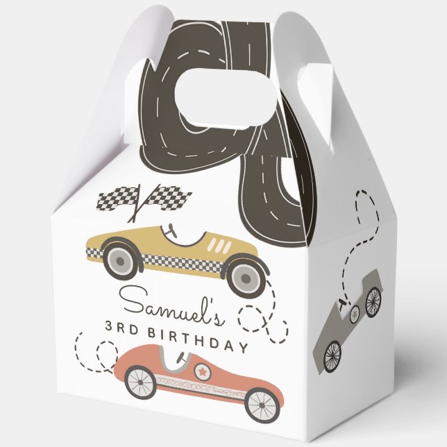 Ballotins Race Car Racing Theme Party Boxes (Recto)